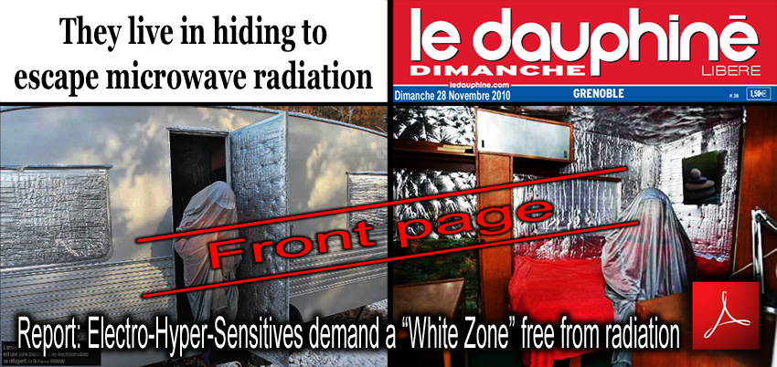 Le_Dauphine_France_Front_page_Electro_Hyper_Sensitives_demand_a_white_zone_free_from_radiation_28_11_2010