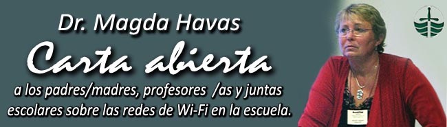 Dr Magda Havas WiFi Carta abierta